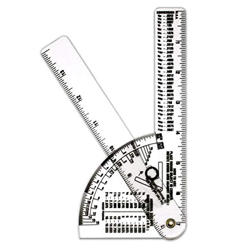 Clear Pipe Caliper/Diameter Caliper and Ruler - Fractional - 3 Pack