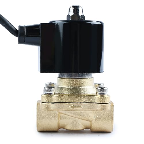 U.S. Solid 1/2" Brass Electric Solenoid Valve Underwater 110V AC Normally Closed VITON IP67 Air Non-potable Water Oil Fuel