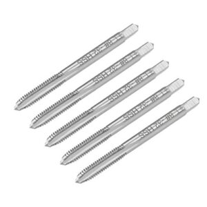 uxcell machine tap #8-32 unc thread 2b class 3 flutes high speed steel screw threading tap tapping tool 5pcs