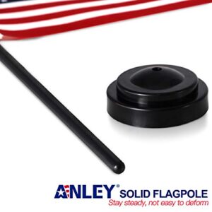 ANLEY USA Deluxe Desk Flag Set - 6 x 4 inch Miniature American US Desktop Flag with 12" Solid Pole - Vivid Color and Fade Resistant - Black Base and Spear Top