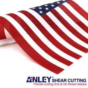 ANLEY USA Deluxe Desk Flag Set - 6 x 4 inch Miniature American US Desktop Flag with 12" Solid Pole - Vivid Color and Fade Resistant - Black Base and Spear Top
