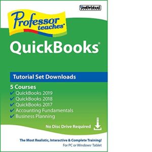 professor teaches quickbooks 2019 tutorial set [pc online code]