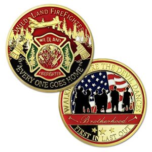 us wildland firefighter souvenir badges emblem gift for wasteland hero fireman