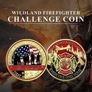 US Wildland Firefighter Souvenir Badges Emblem Gift for Wasteland Hero Fireman