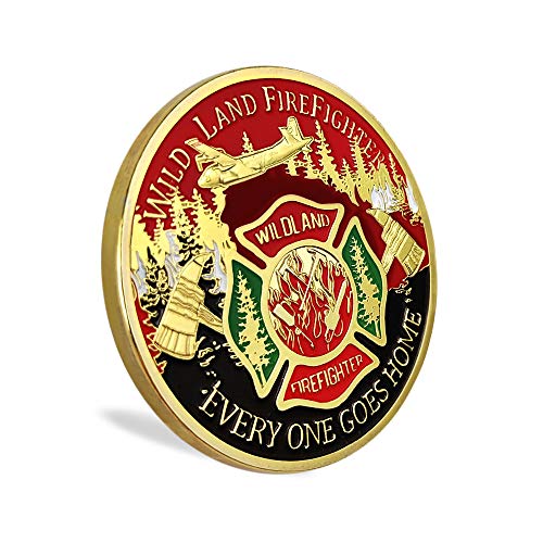 US Wildland Firefighter Souvenir Badges Emblem Gift for Wasteland Hero Fireman