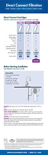 Culligan US-DC3 Under Sink Direct Connect Premium Lead Filtration System, No Size, White