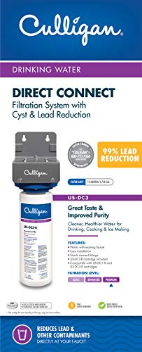 Culligan US-DC3 Under Sink Direct Connect Premium Lead Filtration System, No Size, White