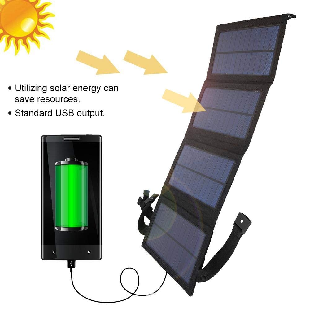 Ciglow 10W Solar Panel, Portable Foldable Solar Panel Charger with USB Port Solar Power Charger for Travel Camping.