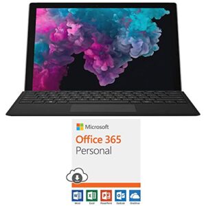 microsoft nkr-00001 surface pro 6 12.3" intel i5-8250u 8gb/128gb with black pro type cover bundle office 365 personal 1-year subscription for 1 person