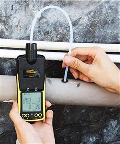 Portable Nitrogen Dioxide Detector 0-20PPM Range LCD Display Backlit Rechargeable Li-battery Powered Three Alarm Way Digital NO2 Gas Monitor Meter Tester Analyzer with Sampling Pump