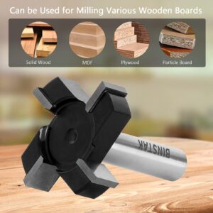 CNC Spoilboard Surfacing Router Bit 1/2" Shank, Slab Flattening Router Bit Carbide Planer Router Bits Wood Milling Cutter Planing Tool Woodworking Tools by BINSTAK