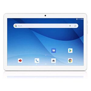 wecool tablet 10 inch, android tablet 9.0 pie, 2gb ram 32gb rom, 3g phone dual sim card slots and cameras, gms certified, support bluetooth, wifi, gps (silver)