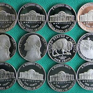 2000-2001 2002 2003 2004 2005 2006 2007 2008 2009 Proof Jefferson Nickels 12-Coin Set (Includes 2004 and 2005 Double Nickel Series) Collection Seller All S Mintmark PR DCAM