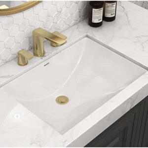 Ruvati 18 x 13 inch Undermount Bathroom Vanity Sink White Rectangular Porcelain Ceramic with Overflow - RVB0718