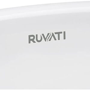 Ruvati 18 x 13 inch Undermount Bathroom Vanity Sink White Rectangular Porcelain Ceramic with Overflow - RVB0718