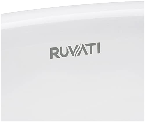 Ruvati 18 x 13 inch Undermount Bathroom Vanity Sink White Rectangular Porcelain Ceramic with Overflow - RVB0718