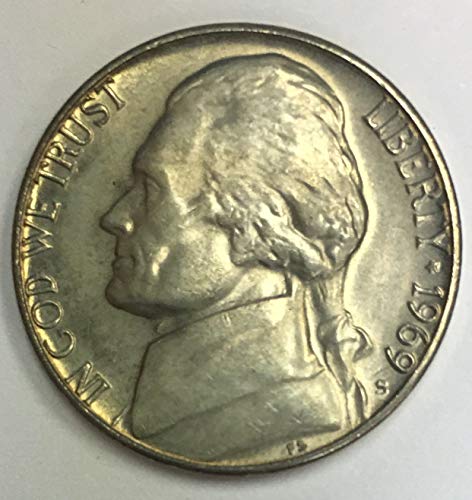 1969 S Jefferson Nickel Five-Cent Piece BU