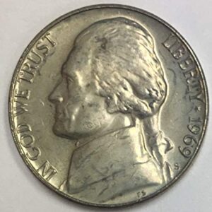 1969 S Jefferson Nickel Five-Cent Piece BU