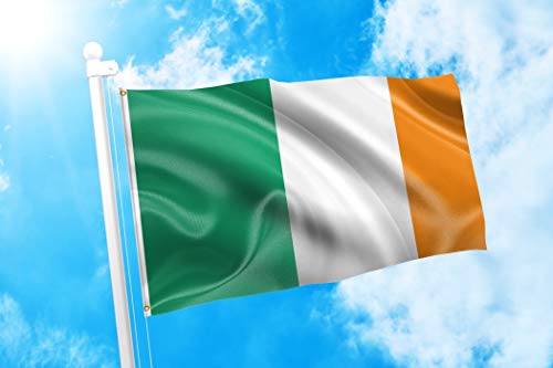 DMSE Ireland Irish Bratach na hÉireann Flag 2X3 Ft Foot 100% Polyester 100D Flag UV Resistant (2' X 3' Ft Foot)