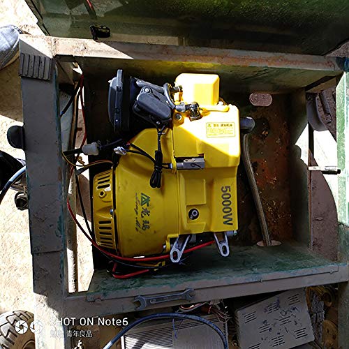 LeTkingok 5KW Electric Vehicle Gasoline Generator Range Extender Electric Start Automatic Frequency Conversion Electric Tricycle Generator (60V, Split Tank)