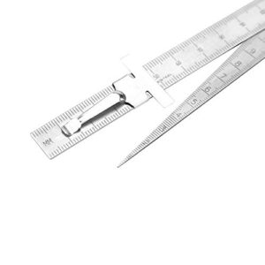 High-Precision Stainless Steel Gap Ruler Wedge-Shaped Feeler Gauge Tapered Ruler Measuring Tool