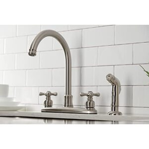 Kingston Brass FB7798AXSP Victorian 8" Centerset Kitchen Faucet, Brushed Nickel