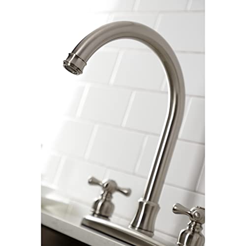 Kingston Brass FB7798AXSP Victorian 8" Centerset Kitchen Faucet, Brushed Nickel