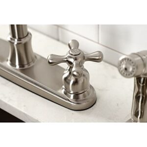 Kingston Brass FB7798AXSP Victorian 8" Centerset Kitchen Faucet, Brushed Nickel