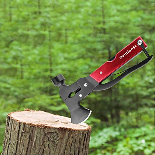 Camping Gear Multitool, Stocking Stuffers for Men, Christmas Mens Gifts for Dad Husband Boyfriend, 16 in 1 Camping Accessories Multitool Hatchet, Camping Tool with Axe,Hammer,Plier,Knife,Bottle Opener