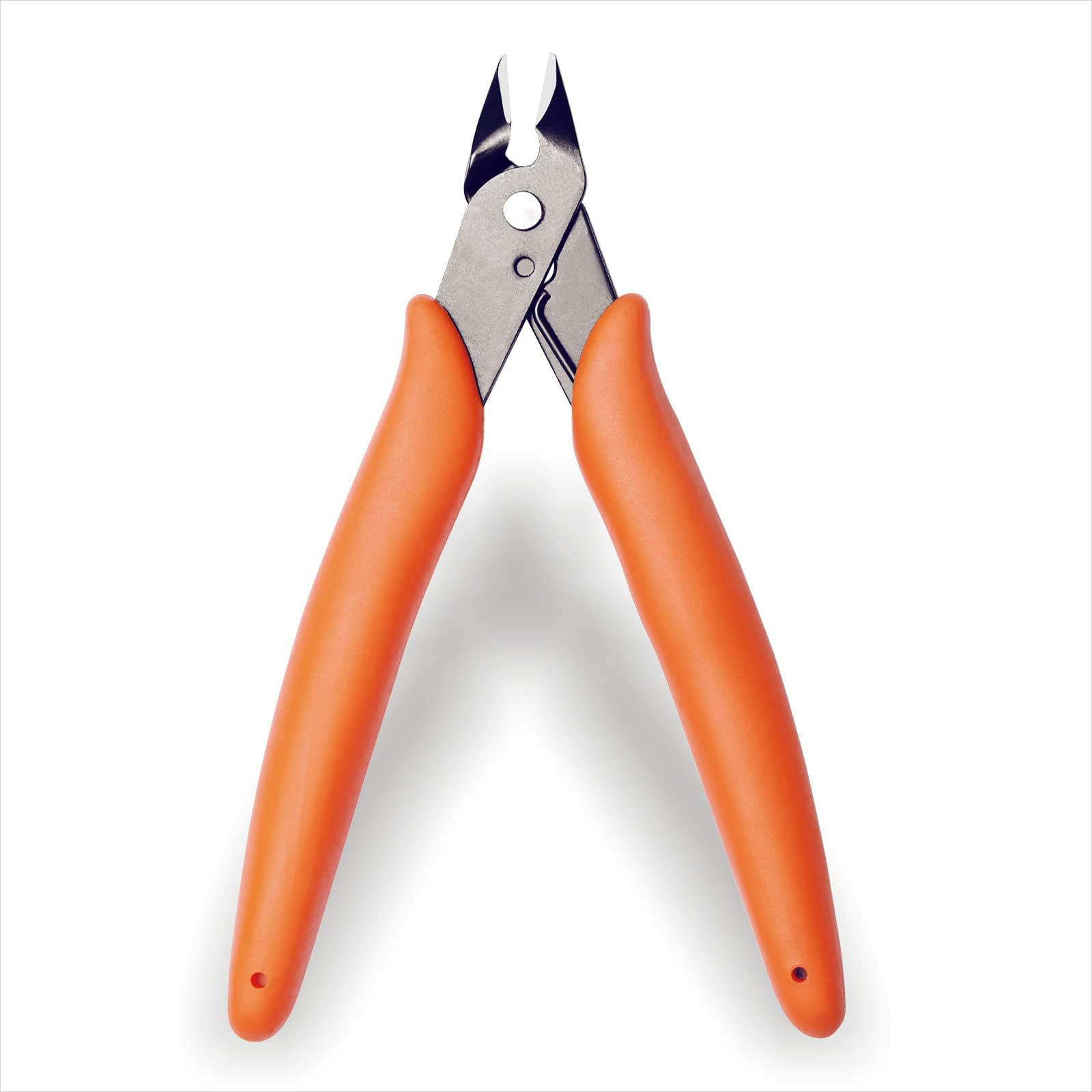 KATA 5 Inch Micro Wire Cutter, Precision Mini Flush Cutters and Clean Cut Pliers for Electronics, Model, Jewelry, Model Kits, Orange