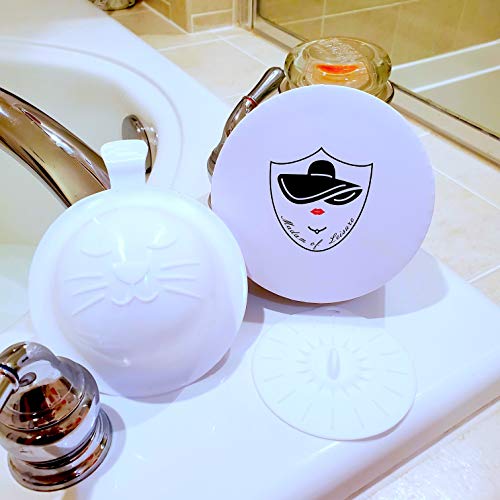 Lord of Leisure Madam of Leisure Infinity Bath Overflow Drain Cover and Universal Drain Stopper - Fill Your Bathtub as High as You Dare for a Deeper and Warmer Bath (White)