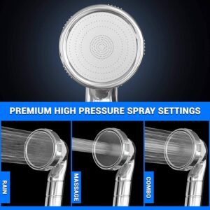 PureAction Luxury Filtered Shower Head with Handheld Hose - Hard Water Softener High Pressure Showerhead Filter - Removes Chlorine & Flouride For Dry Skin & Hair - SPA Showerhead Filter