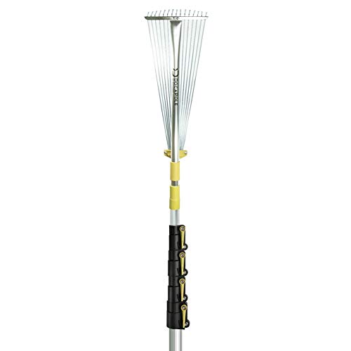 DOCAZOO - DocaPole Roof and Yard Rake Extension Pole - Adjustable, Telescopic, Clean Leaves, Sticks and Debris - 6 to 24 Foot