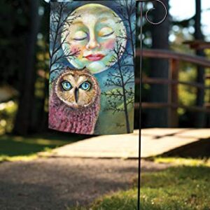 Toland Home Garden 12x18 Inch Double Sided Garden Flag Fall Flag, Moonlit Owl Fall Garden Flag For Outdoor Yard Decoration