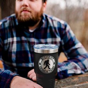 Bigfoot Search Team Tumbler Gifts for Outdoorsmen Sasquatch Coffee Travel Mug - Stainless Steel Cup 30 oz