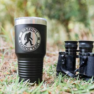 Bigfoot Search Team Tumbler Gifts for Outdoorsmen Sasquatch Coffee Travel Mug - Stainless Steel Cup 30 oz