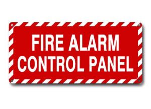 fire alarm control panel sign 4.5 x 10 inch 40 mil thick aluminum reflective sign uv protected water proof