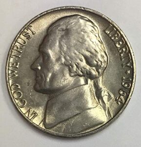 1964 p jefferson nickel five-cent piece bu