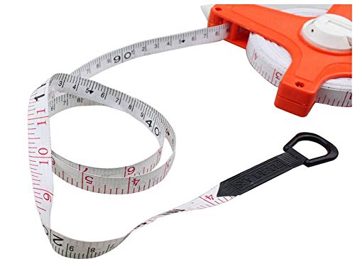 Open Reel Fiberglass Tape Measure Inch Metric Scale,330 Feet, 100 Meter,Construction Projects Handyman Landscaping (100 Meter)