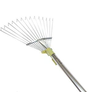 DocaPole Roof Rake Extension Pole Attachment - Adjustable Roof Rake Attachment for Cleaning Leaves, Sticks and Debris - Standard Acme Threading - Dual-Use Yard Rake for Lawn (Pole Sold Separately)