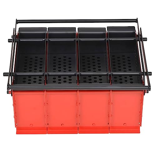 vidaXL Paper Log Briquette Maker- Compact and Durable Steel Construction, Red and Black, Manual Paper Press Machine for Recycling and Fireplace Fuel Production