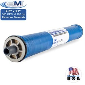 2.5" x 21" Extra-Low Energy Reverse Osmosis Membrane Element for Tap Water | 365 GPD at 100 psi XLE | 99% Rejection | Replacement Commercial RO Membrane | Applied Membranes USA M-T2521AXLE