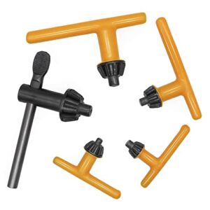 famgee replacement drill chuck key wrench electric drill clamping tool (chuck diameter: 3/4" / 5/8" / 1/2" / 3/8" / 1/4") - 5 sizes