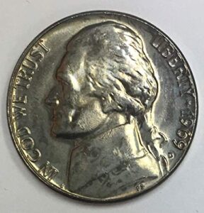1969 d jefferson nickel five-cent piece bu
