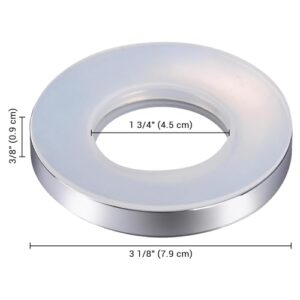 Yescom Bathroom Sink Mounting Ring Chrome Plating for Home Countertop Glass Vessel Sink Drain Mount Support 2 Pack