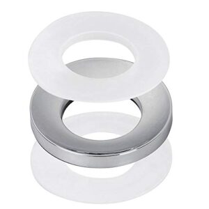 Yescom Bathroom Sink Mounting Ring Chrome Plating for Home Countertop Glass Vessel Sink Drain Mount Support 2 Pack