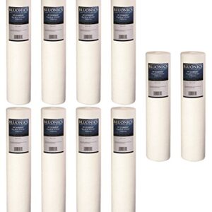 BLUONICS 10-pack 4.5" x 20" Sediment Replacement Water Filters Full Case of 10 (5 Micron) Standard Size Whole House Cartridges for Rust, Iron, Sand, Dirt, Sediment and Undissolved Particles