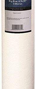 BLUONICS 10-pack 4.5" x 20" Sediment Replacement Water Filters Full Case of 10 (5 Micron) Standard Size Whole House Cartridges for Rust, Iron, Sand, Dirt, Sediment and Undissolved Particles