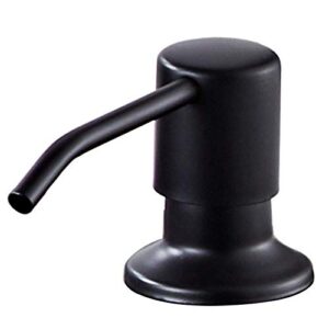 kitchen sink soap dispenser,matte black stainless steel pump head kitchen soap dispenser with 10.14 oz