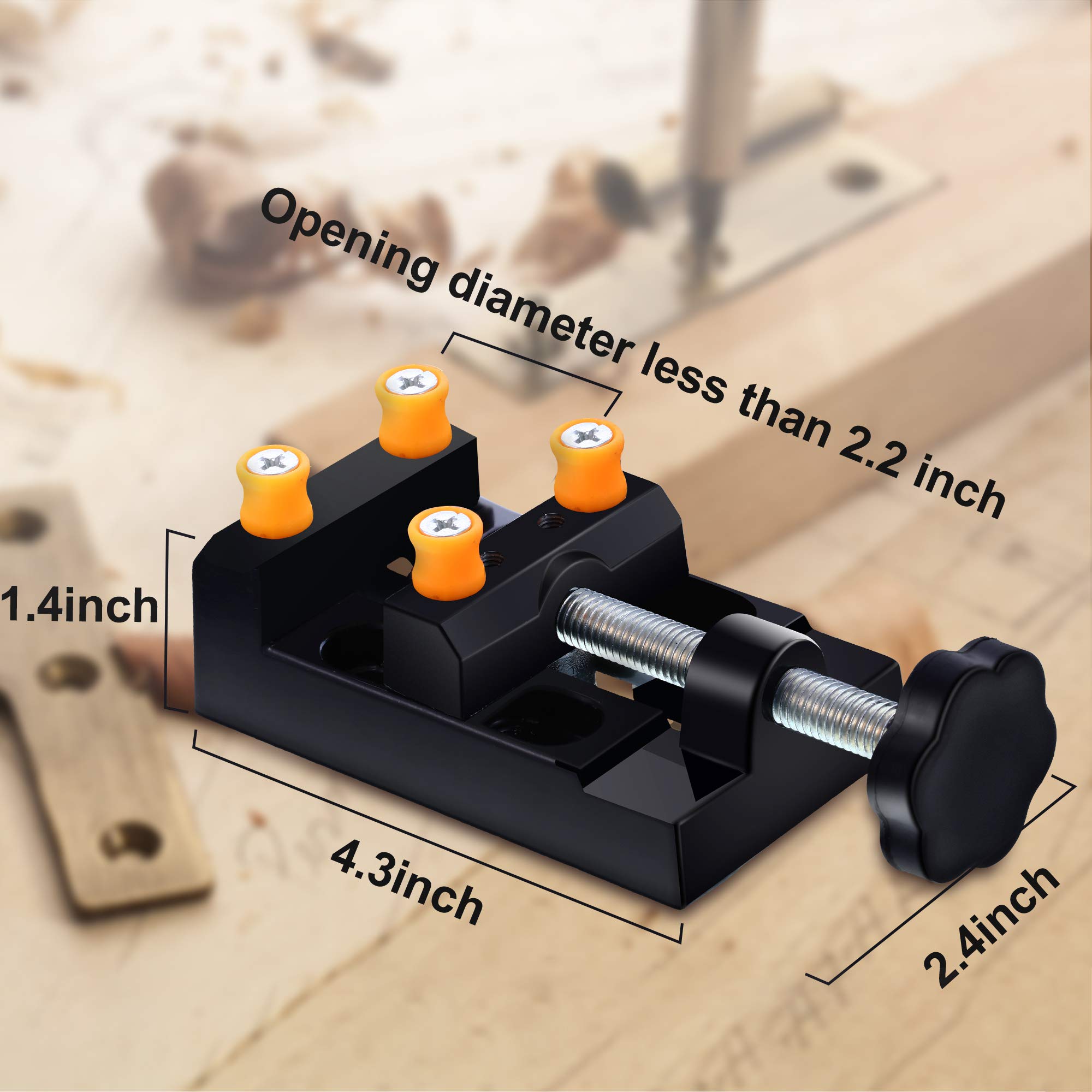 37 Pieces Hand Drill Tool Set, Pin Vise Hand Drill, Miniature Drill Mini Twist Drill Bit, Bench Vice for Craft Carving Resin DIY Jewelry Making(0.3-1.2 mm PCB Drill)